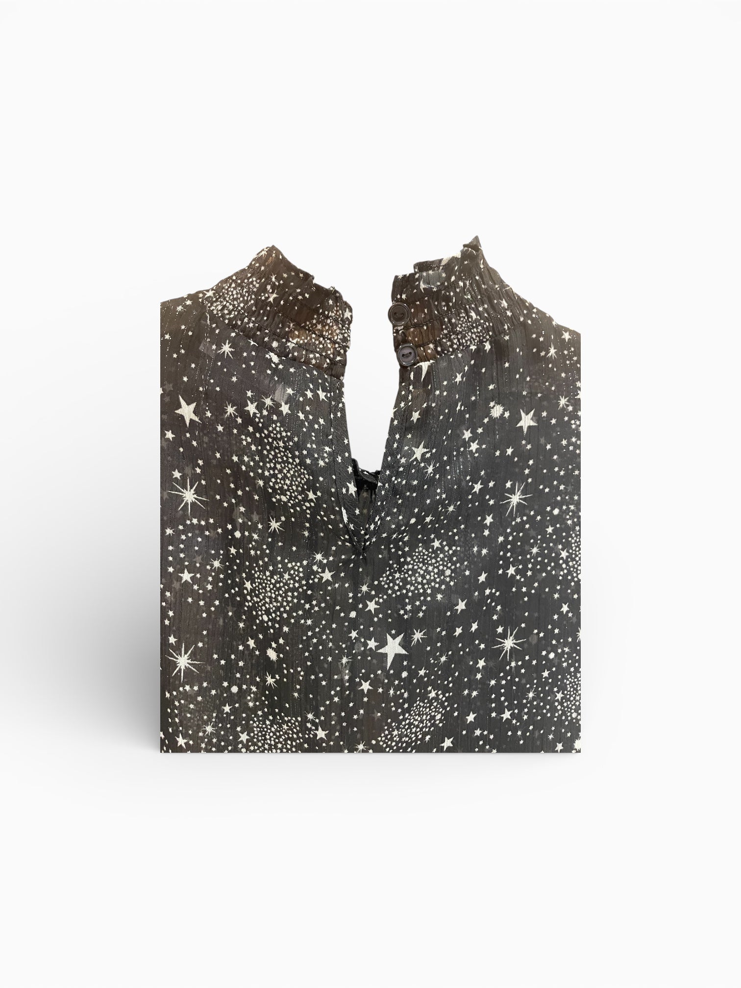 Sheer star and glitter blouse