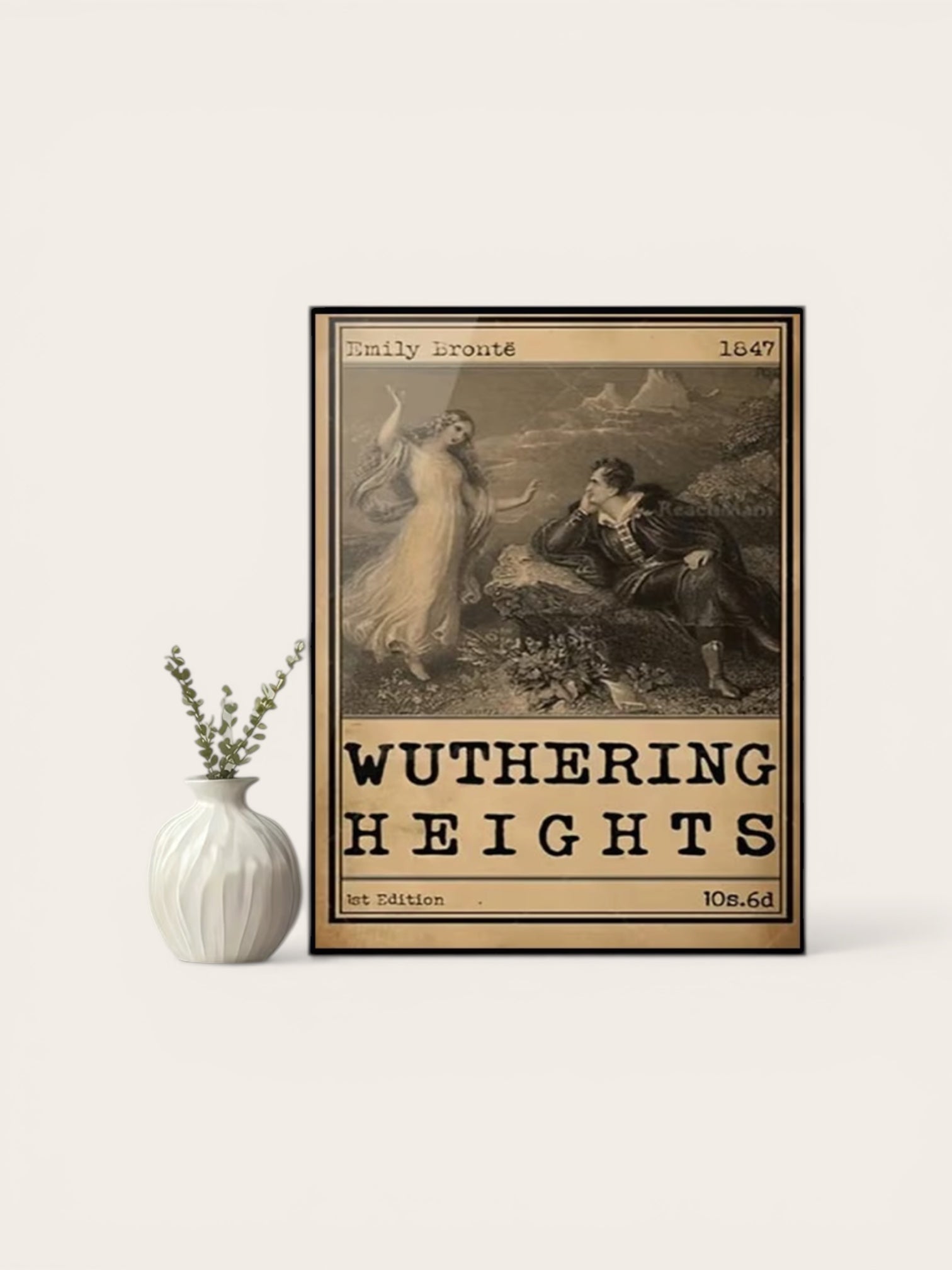 Wuthering Heights Vintage Print in black and white